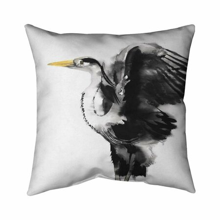 FONDO 20 x 20 in. Heron-Double Sided Print Indoor Pillow FO2773773